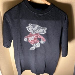 NCAA Champion Men’s Wisconsin Badger Tee Color Black Size Large